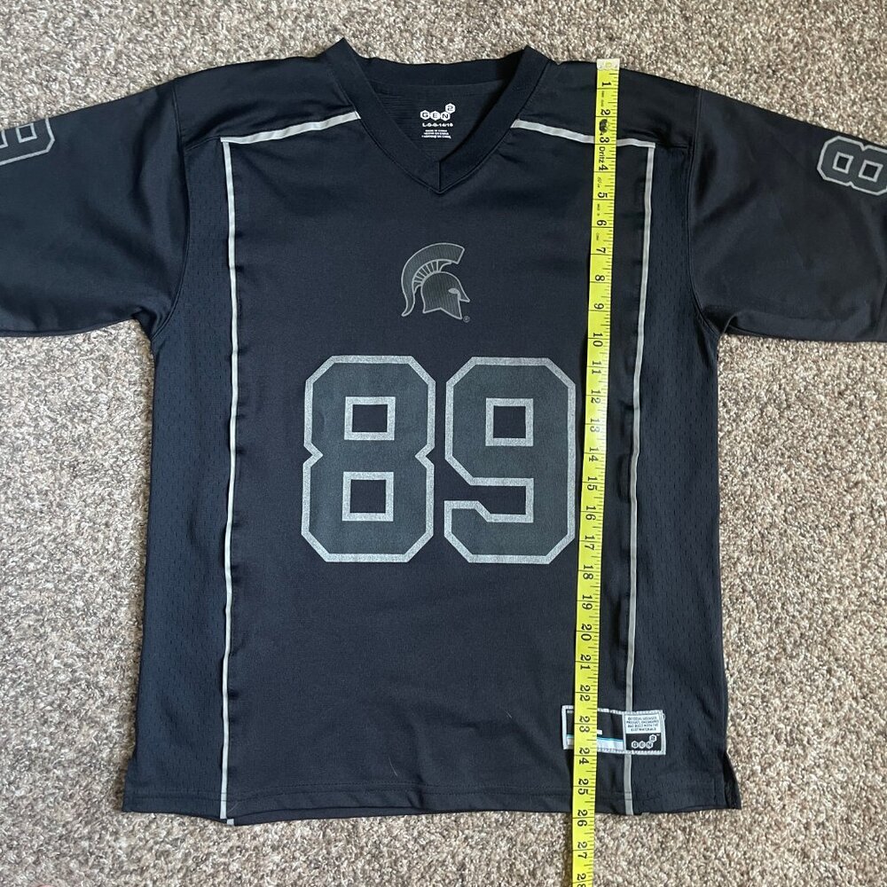 Gen 2 Michigan State Spartans #89 Fan Black Out NCAA Jersey Youth Boys Size L - Picture 5 of 8